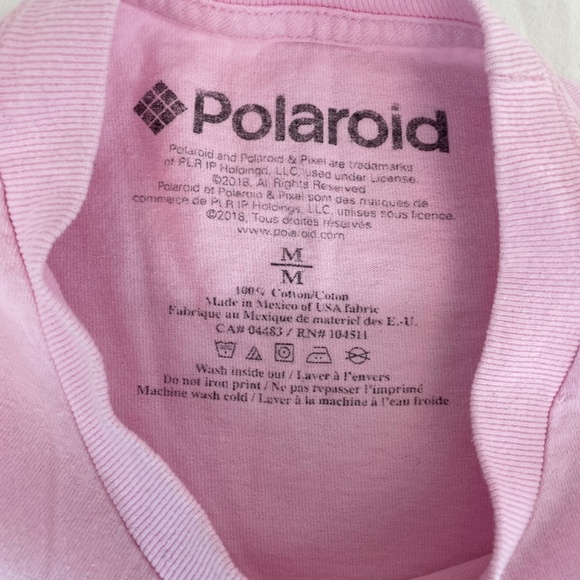 Polaroid Graphic T-shirt Pink Unisex Size Medium - Picture 2 of 13